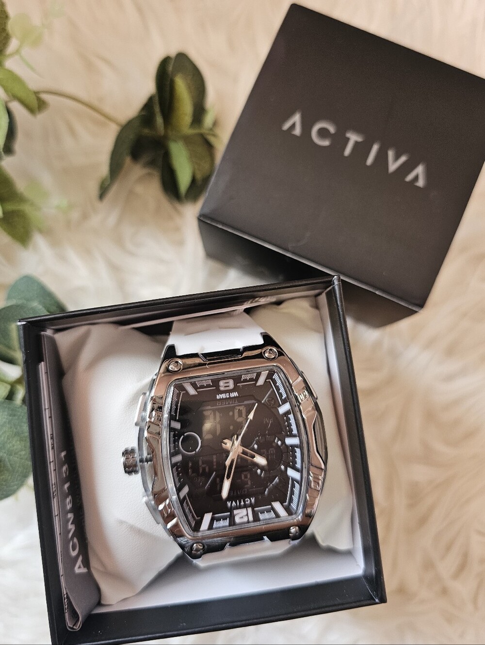 INVICTA STORE:ACTIVA X INVICTA Digital Men's Watch in Silver & White.